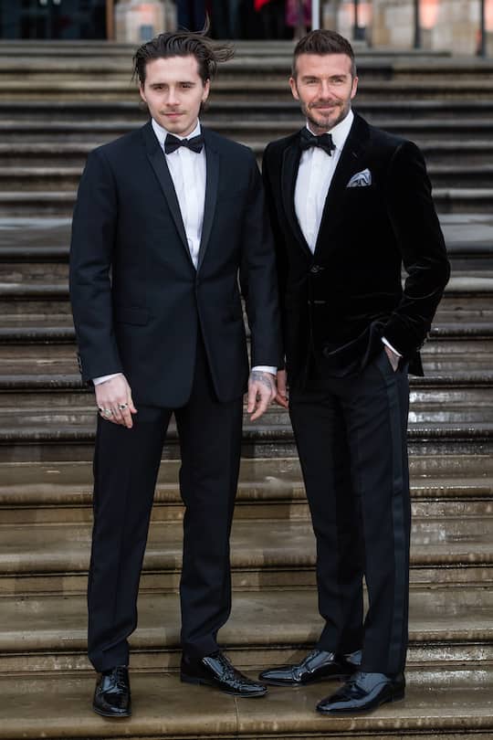 Brooklyn Beckham and David Beckham