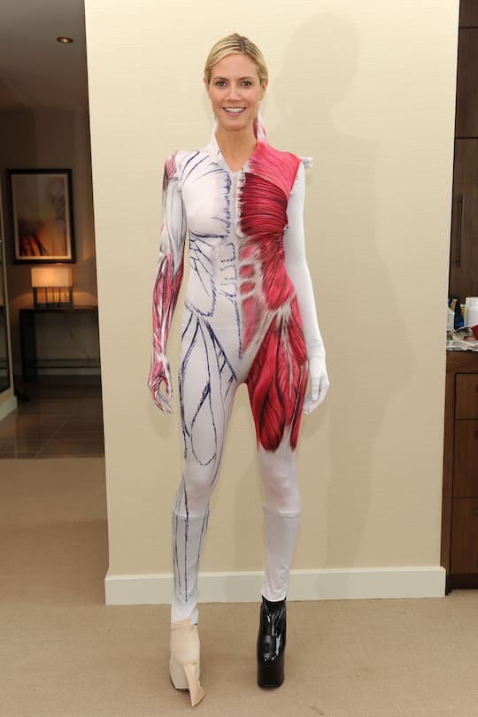 Heidi Klum Halloween Kostüm 2011 Anatomie Affe 2