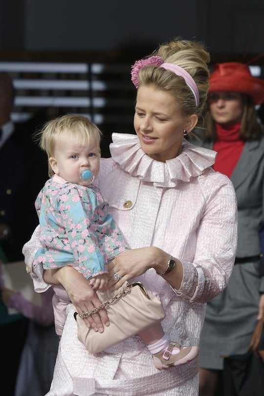 Princess Mabel And Her Daughter Zaria Attend The Christening Of Princess Ariane Of The Netherlands, The Youngest Daughter Of Crown Prince Willem Alexander And Crown Princess Maxima Of The Netherlands At The Kloosterkerk In The Hauge, Holland. (Photo by Julian Parker/UK Press via Getty Images)