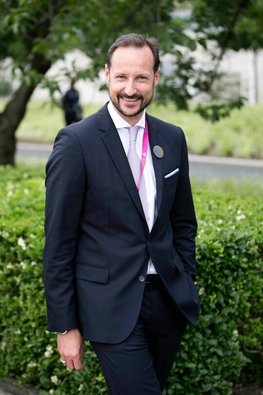 Kronprinz Haakon (NO), während einer Pressekonferenz im UNO-Rosengarten zum Start von Norwegens Kandidatur für den UN-Sicherheitsrat, New York, USA, 22. Juni 2018.