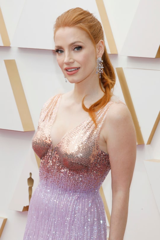 LOS ANGELES, USA - MARCH 27, 2022: Jessica Chastain arrives on the red carpet outside the Dolby Theater for the 94th Academy Awards in Los Angeles, USA. (Photo credit should read P. Lehman/Future Publishing via Getty Images)