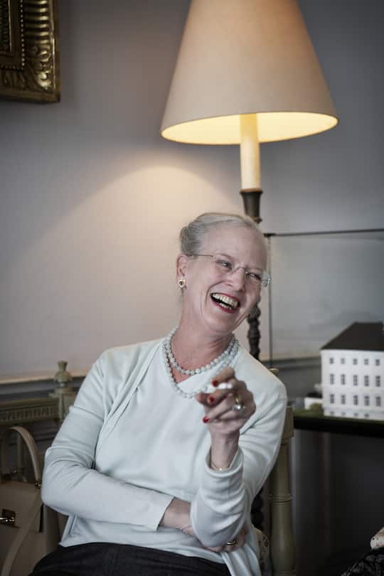 Königin Margrethe (DK), beim Interview auf Schloss Gravenstein (Gråsten Slot) in Graasten, Dänemark. 23. Juli 2007.