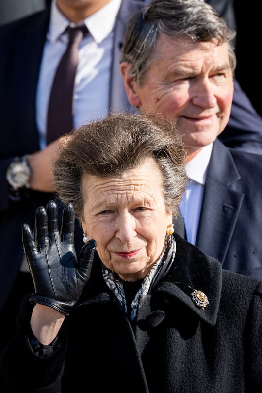 Prinzessin Anne an der Beerdigung von König Konstantin von Griechenland.