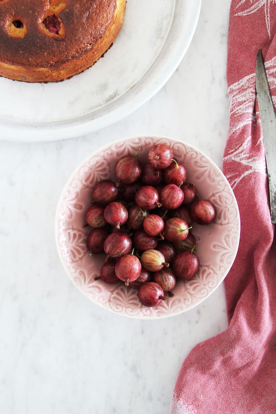 fork and flower X SI Style Rezept: Ricotta Kuchen mit Stachelbeeren