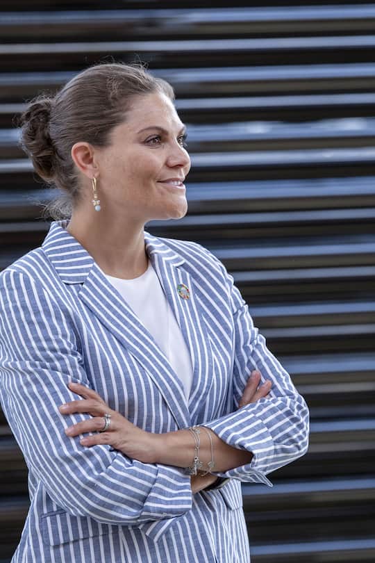 August 22, 2019, Simrishamn, Sweden: Crown Princess Victoria during her visit to the company Simris Algae, a startup for cultivating algae, in Hammenhog, Southern Sweden on Thursday, August 22, 2019..Foto: Johan Nilsson / TT / kod 50090 (Credit Image: © Johan Nilsson via ZUMA Press (FOTO: DUKAS/ZUMA)