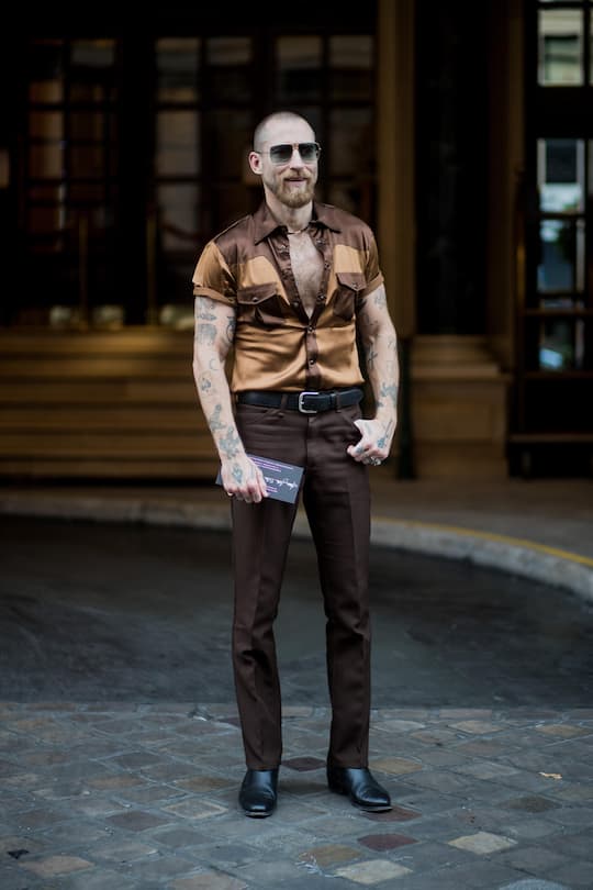 Justin O’Shea in Satin