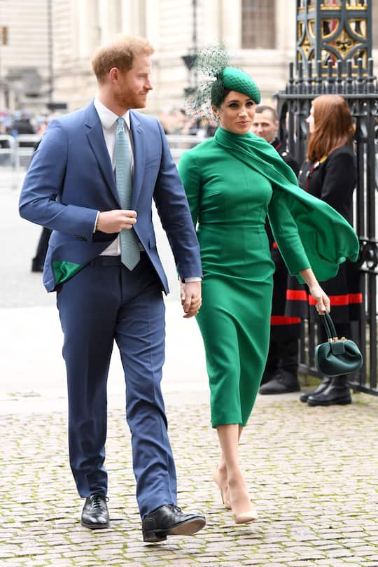 LONDON, ENGLAND - MARCH 09: Prince Harry, Duke of Sussex and Meghan, Duchess of Sussex attend the Commonwealth Day Service 2020 at Westminster Abbey on March 09, 2020 in London, England. (Photo by Karwai Tang/WireImage)