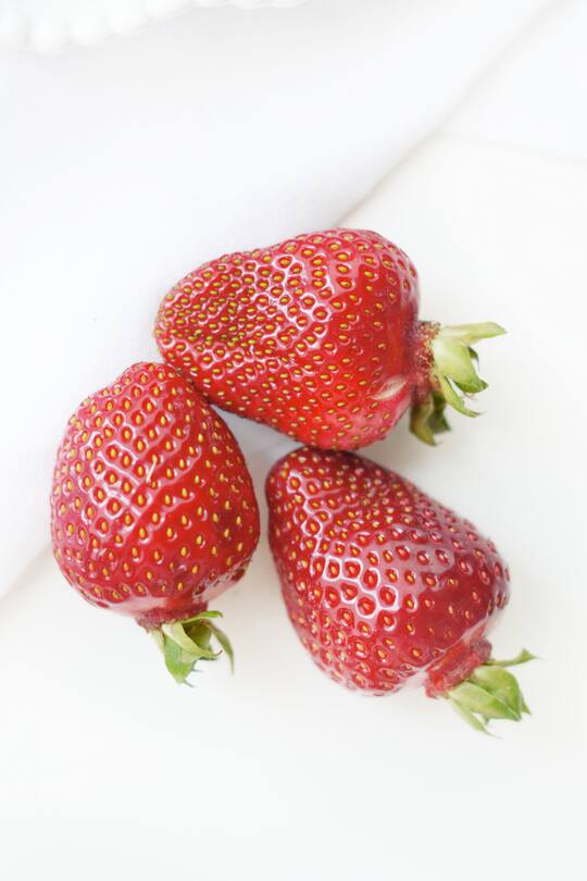 Sommer-Ausbeute: rote Erdbeer-Juwelen
