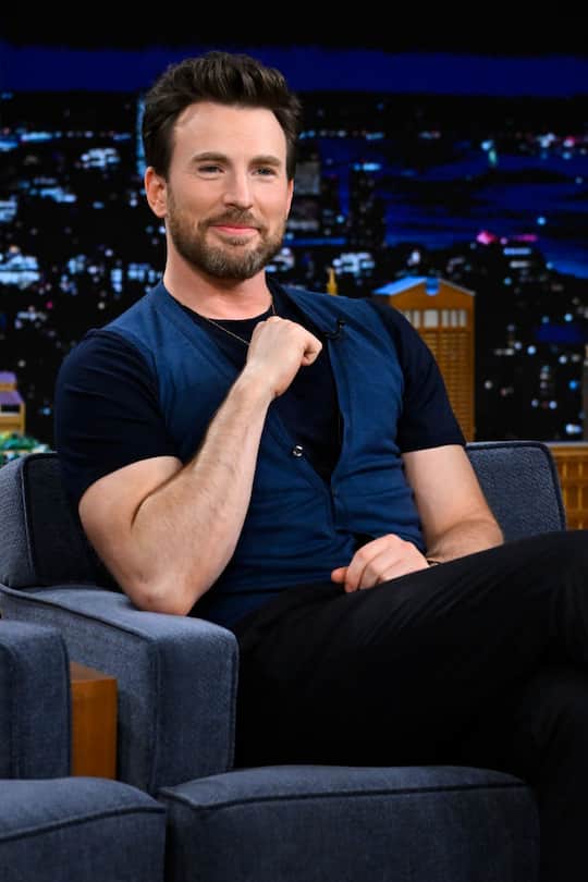 Chris Evans bei Jimmy Fallon im April 2023.