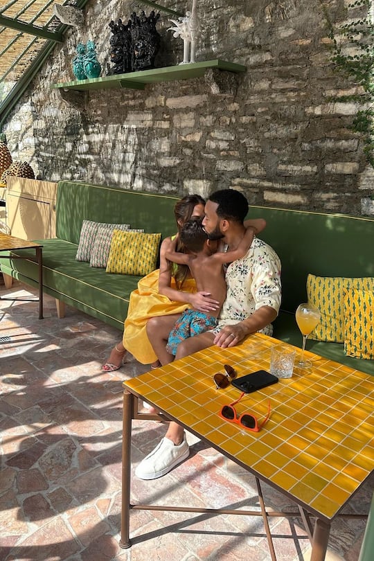 Chrissy Teigen, John Legend im Hotel Passalacqua