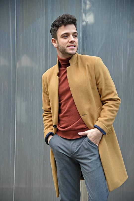 BERLIN, GERMANY - DECEMBER 31: (EXCLUSIVE COVERAGE) Swiss singer Luca Haenni poses for pictures during a photo session at Sheraton Hotel on December 31, 2020 in Berlin, Germany. (Photo by Tristar Media/Getty Images)