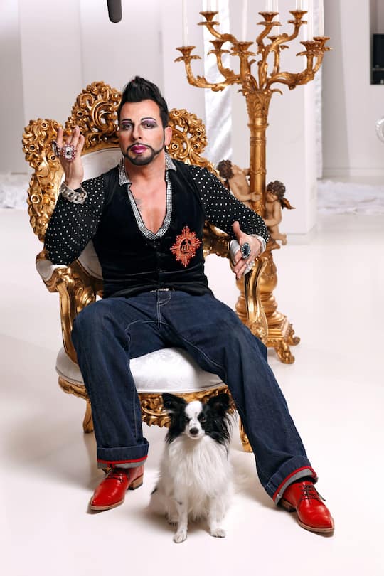 Harald Glööckler mit seinem Hund Billy King