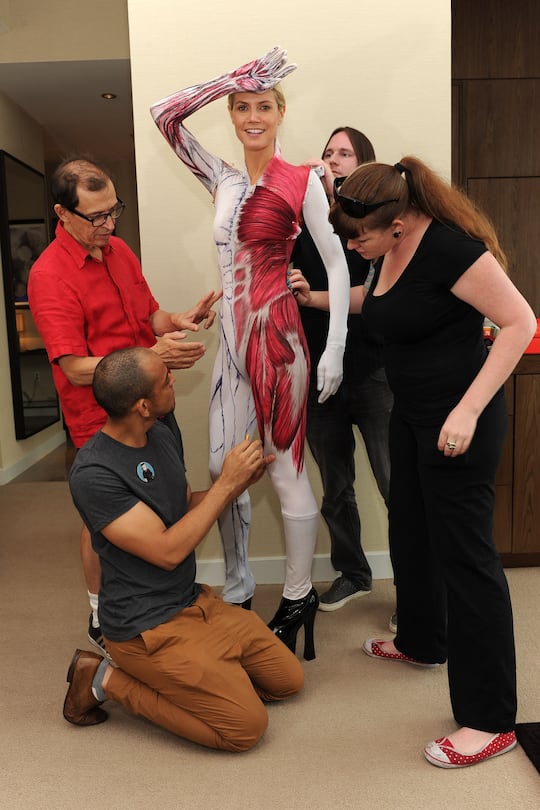 Heidi Klum Halloween Kostüm 2011 Anatomie Affe 3