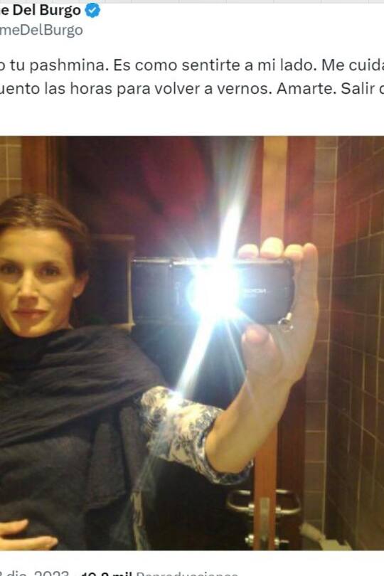 Dieser Post von Jaime del Burgo soll die Affäre beweisen. Inzwischen wurde der Post aber wieder von X gelöscht.