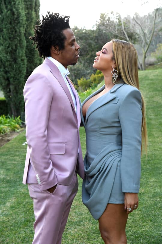 LOS ANGELES, CALIFORNIA - JANUARY 25: (L-R) Jay-Z and Beyoncé attend 2020 Roc Nation THE BRUNCH on January 25, 2020 in Los Angeles, California. (Photo by Kevin Mazur/Getty Images for Roc Nation)