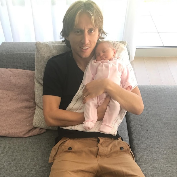 Luka Modric Nati-Spieler Kroatien und Real Madrid Spieler und seine Familie