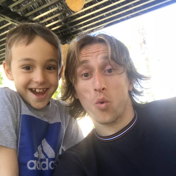 Luka Modric Nati-Spieler Kroatien und Real Madrid Spieler und seine Familie