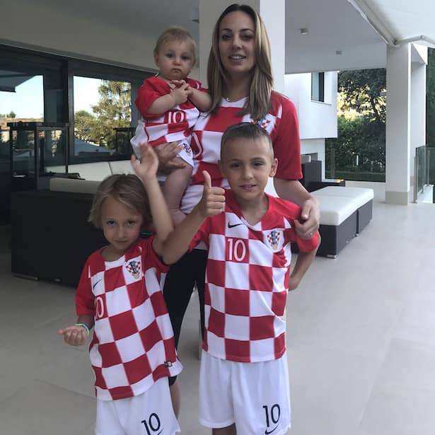 Luka Modric Nati-Spieler Kroatien und Real Madrid Spieler und seine Familie