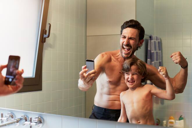 Vater Sohn Testosteron Muckis