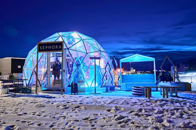 Iglo im Sephora Winter Wonderland