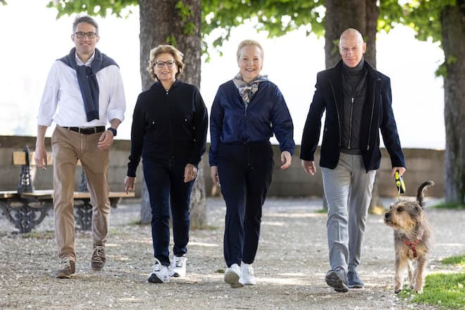 Health- Expo: Lynette Federer, Jeanne Fürst, Lukas Engelberger, Lukas Zahner