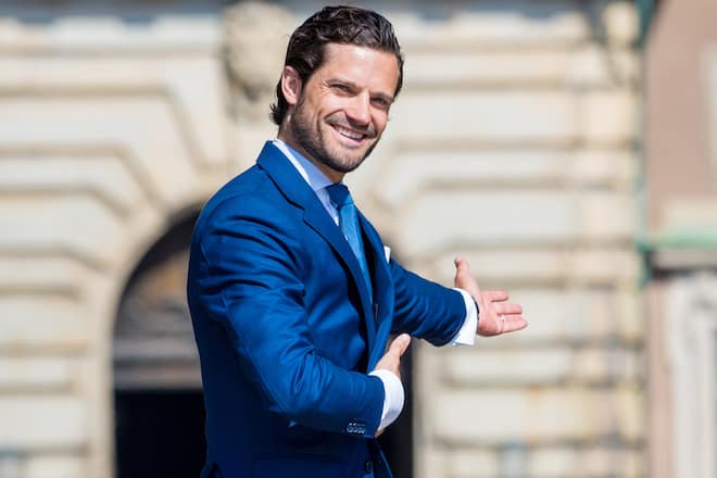 Prince Carl Philip during the opening of the Royal Palace on the occasion of the National Day celebrations in Stockholm, Sweden.