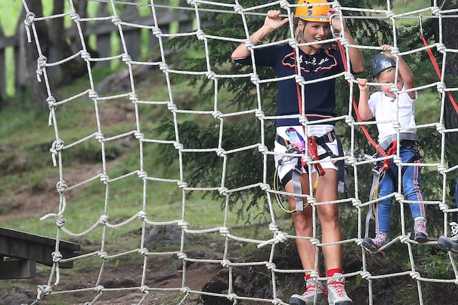 **USE CHILD PIXELATED IMAGES IF YOUR TERRITORY REQUIRES IT**Michelle Hunziker at the Adventure Park in Colfosco (Bolzano) with her daughters Sole and CelestePictured: Michelle HunzikerRef: SPL5110420 220819 NON-EXCLUSIVEPicture by: SplashNews.comSplash News and PicturesLos Angeles: 310-821-2666New York: 212-619-2666London: 0207 644 7656Milan: +39 02 56567623photodesk@splashnews.comWorld Rights, No Italy Rights