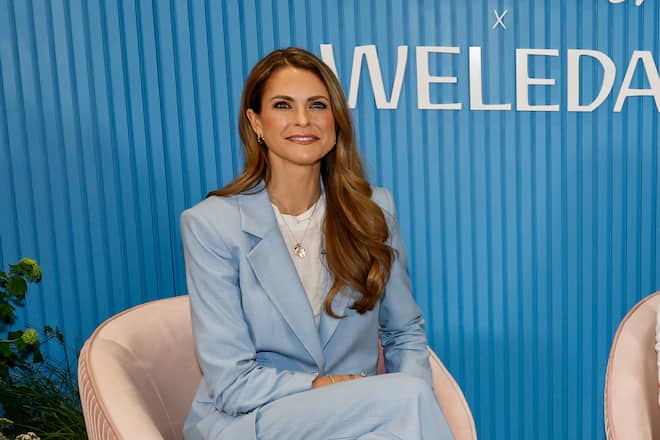 DUSSELDORF, GERMANY - MARCH 28: Princess Madeleine of Sweden during the beauty fair The Art of Beauty & Health at Messe Dusseldorf on March 28, 2025 in Dusseldorf, Germany. (Photo by Isa Foltin/Messe D¸sseldorf via Getty Images)