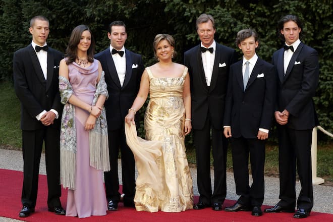 Prince Guillaume, Prince Felix, Prince Louis, Princess Alexandra & Prince Sebastien Attend Silver Wedding Anniversary Celebrations Of Grand Duke Henri & Grand Duchess Maria-Theresa Of Luxembourg.Gala Dinner At The Chateau De Berg. . (Photo by Mark Cuthbert/UK Press via Getty Images)