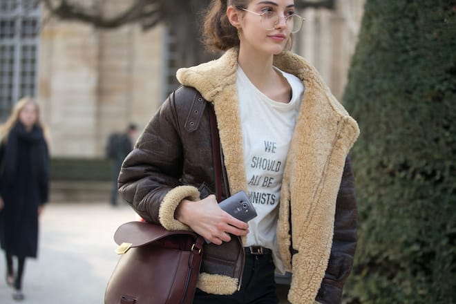 FASHION week new york 2017 spring summer 2018 model off duty street style