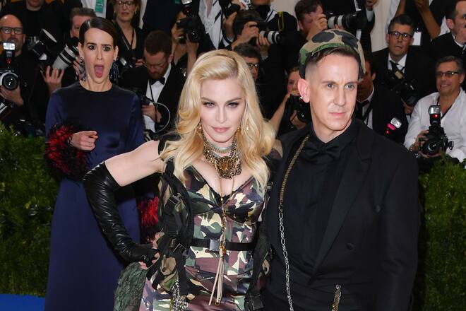 NEW YORK, NY - MAY 01: Madonna and Jeremy Scott attend the 'Rei Kawakubo/Comme des Garcons: Art Of The In-Between' Costume Institute Gala at Metropolitan Museum of Art on May 1, 2017 in New York City. (Photo by George Pimentel/WireImage)