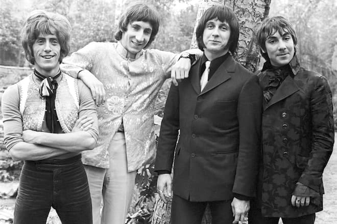 LOS ANGELES - FEBRUARY 27: Singer Roger Daltrey, guitarist Pete Townshend, bassist John Entwistle and drummer Keith Moon of the rock and roll band "The Who" pose for a portrait during a session at Griffith Park on February 27, 1968 in Los Angeles California. (Photo by Michael Ochs Archives/Getty Images)