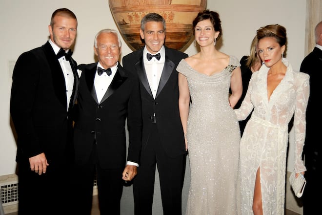David Victoria Beckham George Clooney Armani Julia Roberts