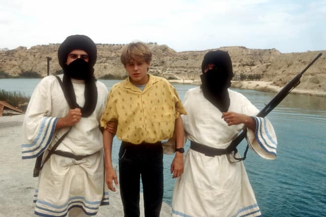 "Hendrik Martz, Komparsen (als Entführer), ZDF-Weihnachts-6-Teiler ""Patrick Pacard - Entscheidung am Fjord"" am 21.08.1984 in Alicante, Spanien. (Photo by Peter Bischoff/Getty Images)"