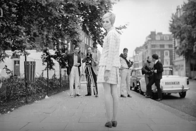 12th June 1966: English fashion model and sixties icon Twiggy in the King's Road, London. (Photo by Stan Meagher/Express/Getty Images)