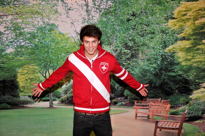 Bastian Baker beim Davis Cup in Fribourg.