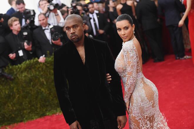 NEW YORK, NY - MAY 04: Kanye West (L) and Kim Kardashian attend the "China: Through The Looking Glass" Costume Institute Benefit Gala at the Metropolitan Museum of Art on May 4, 2015 in New York City. (Photo by Mike Coppola/Getty Images)