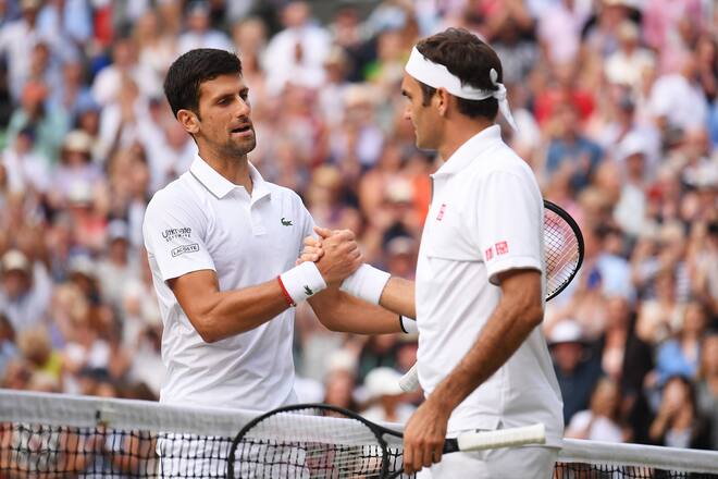 Roger Federer und Novak Djokovic