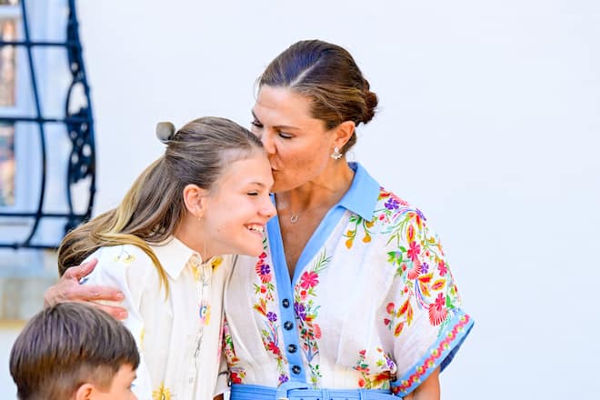 Crown Princess Victoria, Princess Estelle during the festivities for the Crown Princess her 47th birthday at Solliden Palace in Oland, Sweden.