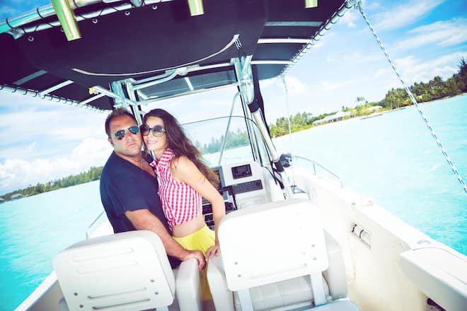 Fabienne Bratschi-Marchand (Miss Schweiz) Bora Bora Luxus