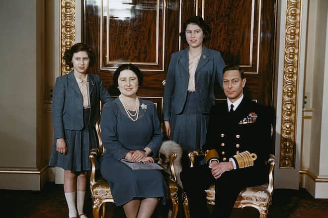 Princess Elizabeth, Queen Elizabeth Princess Margaret King George VI