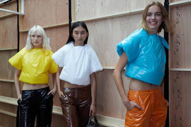 Backstage at the JW Anderson Spring 2024 Ready To Wear Fashion Show held at The Roundhouse on September 16, 2023 in London, England. (Photo by Francisco Gomez de Villaboa/WWD via Getty Images)