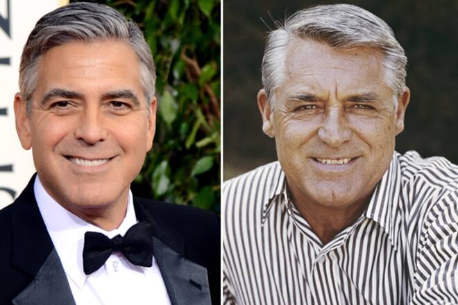 Star-Zwillinge George Clooney und Cary Grant