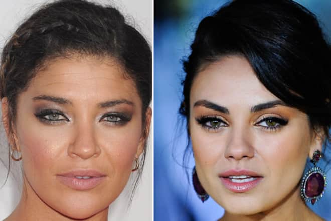 Star-Zwillinge Jessica Szohr und Mila Kunis