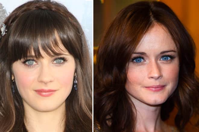 Star-Zwillinge Zooey Deschanel und Alexis Bledel