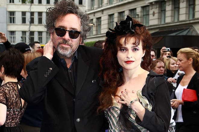 LONDON, UNITED KINGDOM - MAY 09: Tim Burton and Helena Bonham-Carter attend the European premiere of Dark Shadows at Empire Leicester Square on May 9, 2012 in London, England. (Photo by Fred Duval/FilmMagic)