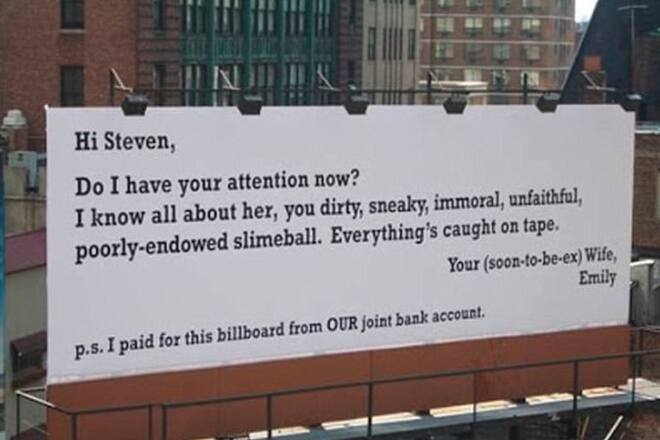 Rache mit Sprüchen und Film auf englisch