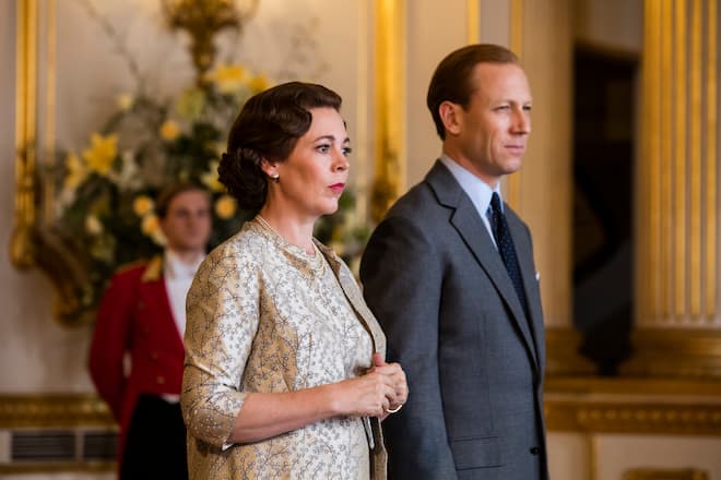 Olivia Coleman als Queen Elizabeth und Tobias Menzies, Philip, Duke Edinburgh