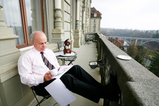 auf dem Balkon im Bundeshaus Ost.