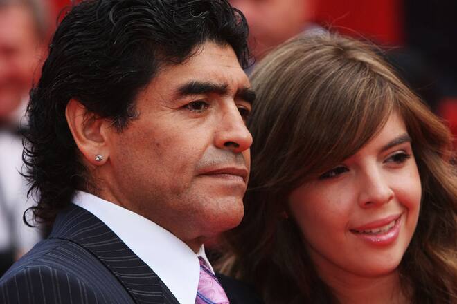 Front Diego Maradona mit Tochter Dalma spricht im Interview Kindheit